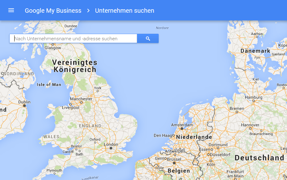 Screenshot Karte Google MyBusiness